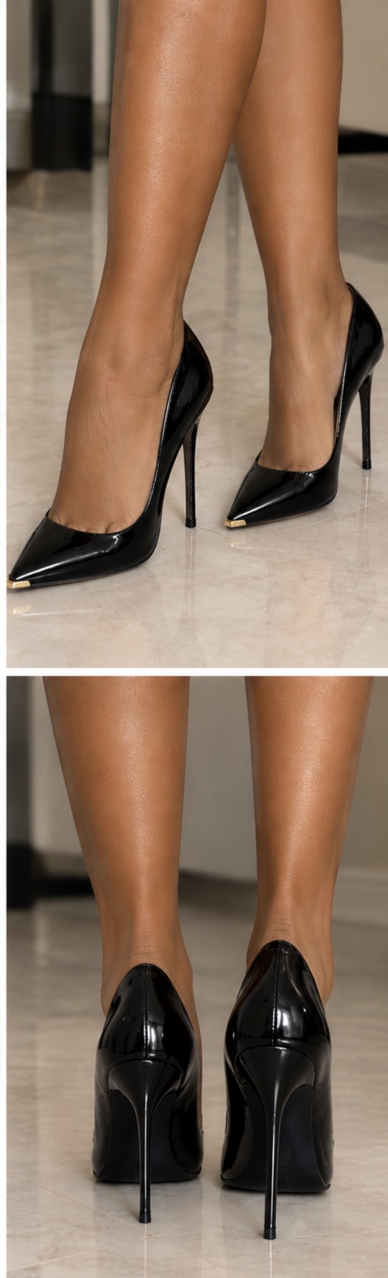 Patent Leather Pointed Heels - Image 4
