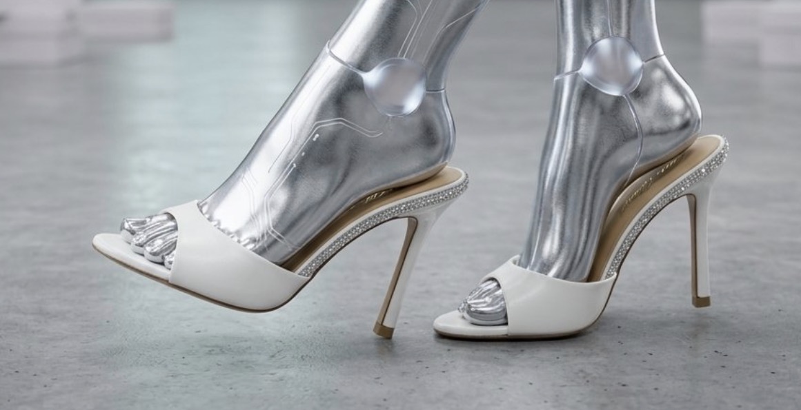 Rhinestone-Trimmed Open-Toe Stiletto Sandals