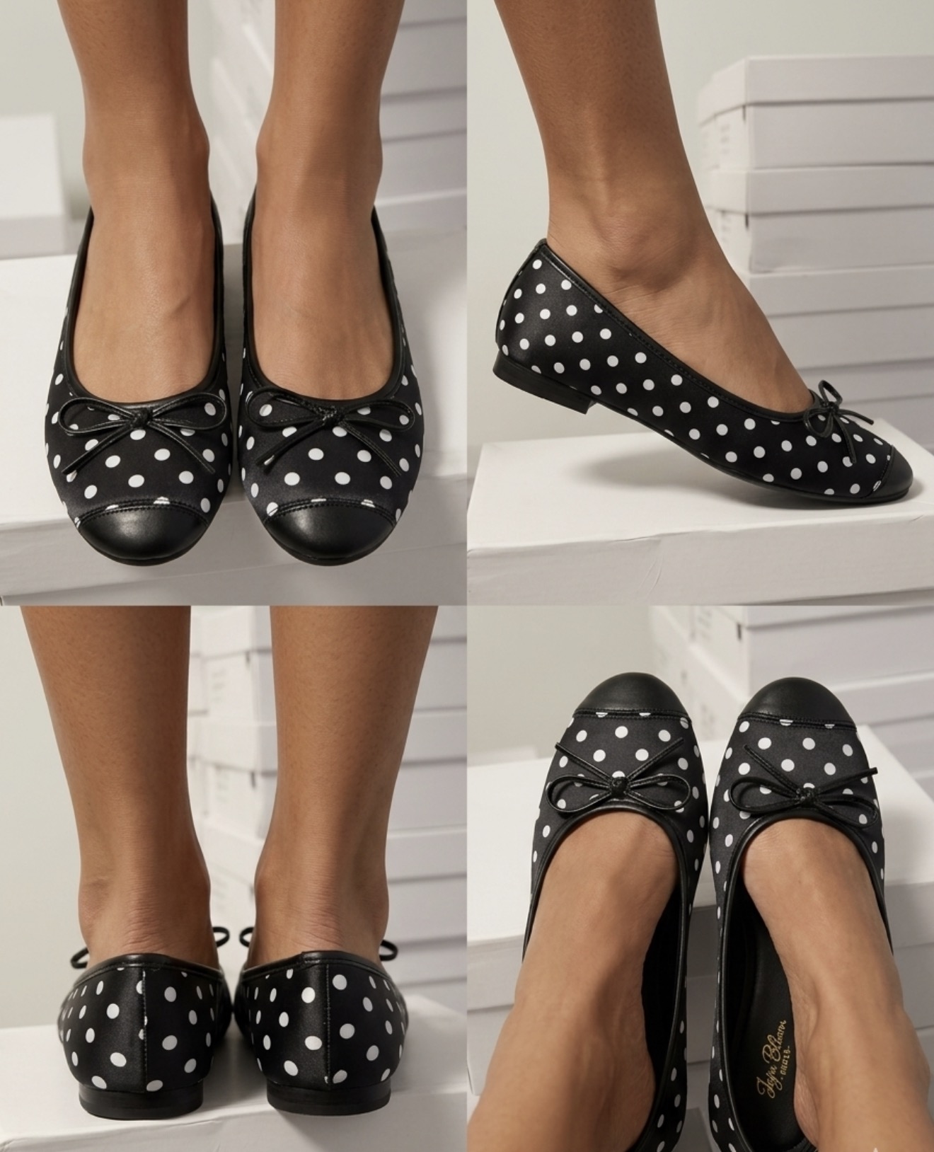 Polka Dot Round-Toe Ballet Flats Flexible Sole Slip-On Ballerinas - Image 2