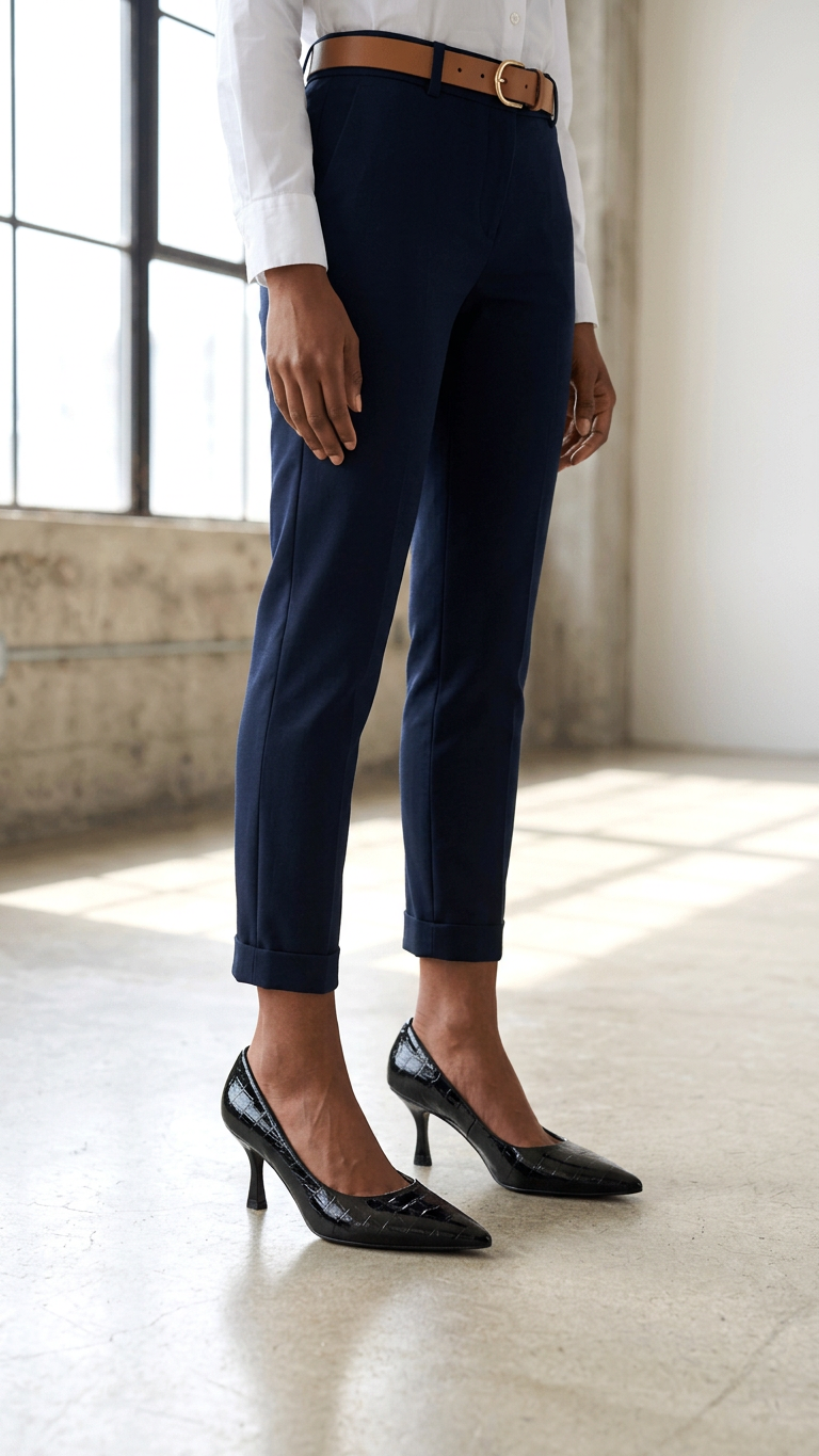 Sharp Pointed-Toe Croc-Effect Heels Almond Pointed-Toe Low Kitten-Heel