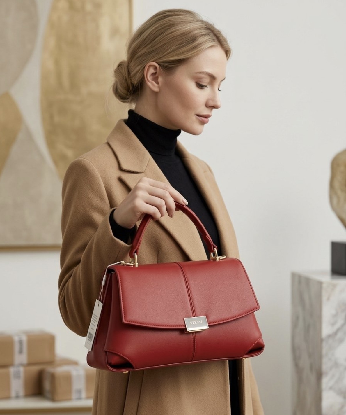 The Herper Mini Satchel Bag by Versse - Image 5