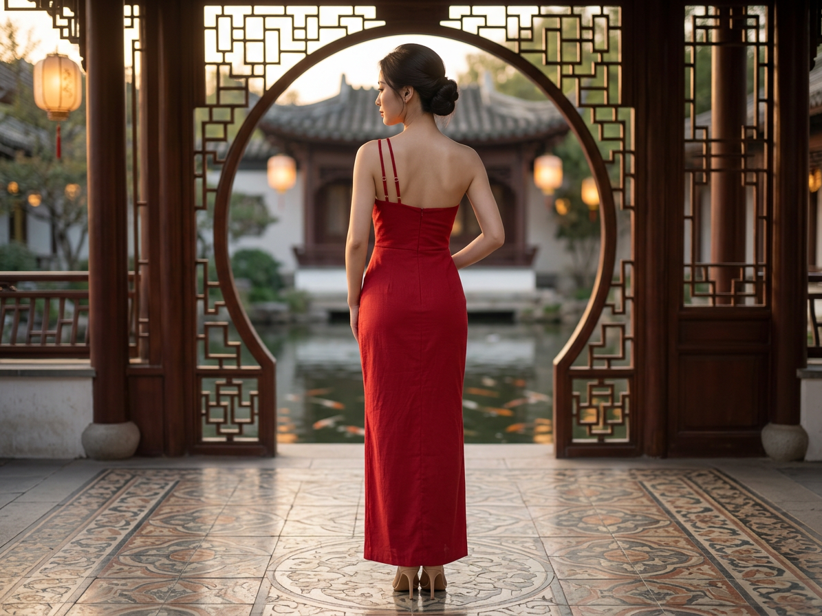 The One-Shoulder Draped Jersey Split Maxi - Image 8