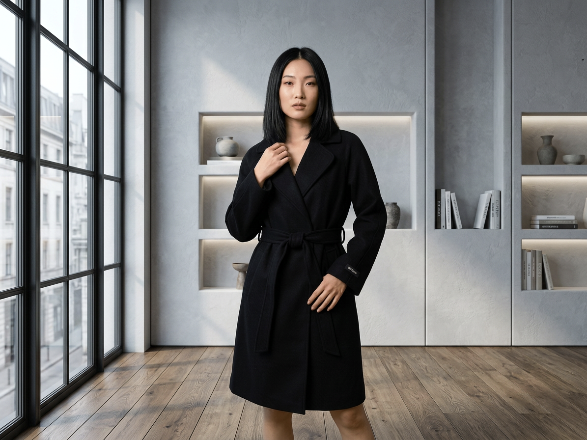 The Aurelia Wool-Blend Belted Trench Coat - Image 2