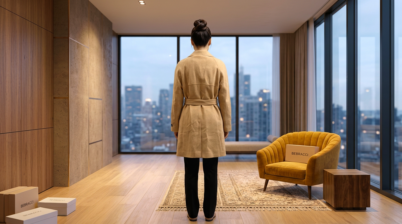 The Aurelia Wool-Blend Belted Trench Coat - Image 5