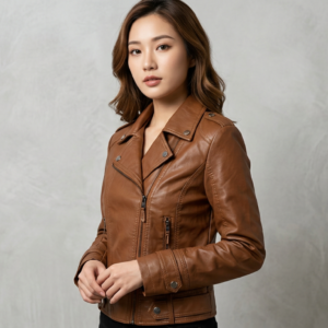 The Sienna Classic Leather Moto Jacket