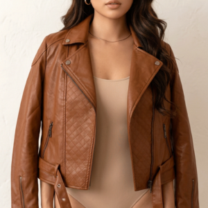 The Patterned Leather Moto Jacket