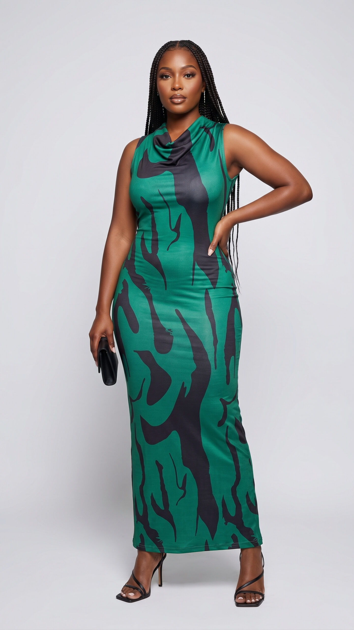 Flame Cowl-Neck Maxi Dress - Image 2