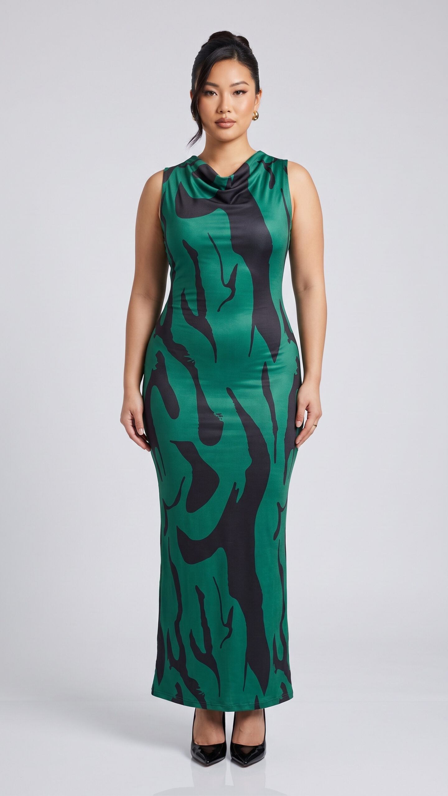 Flame Cowl-Neck Maxi Dress - Image 3