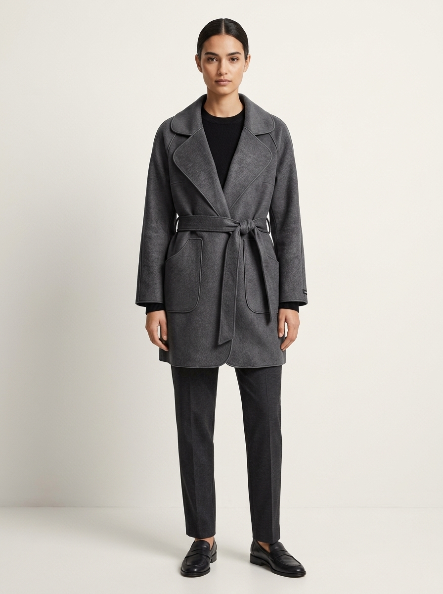 The Sutton Cropped Suede Trench Coat - Image 4