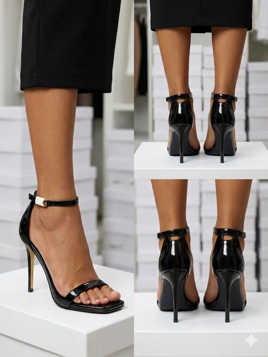 Open Round-Toe Platform Sandals High Stiletto Heel Platform Sandals