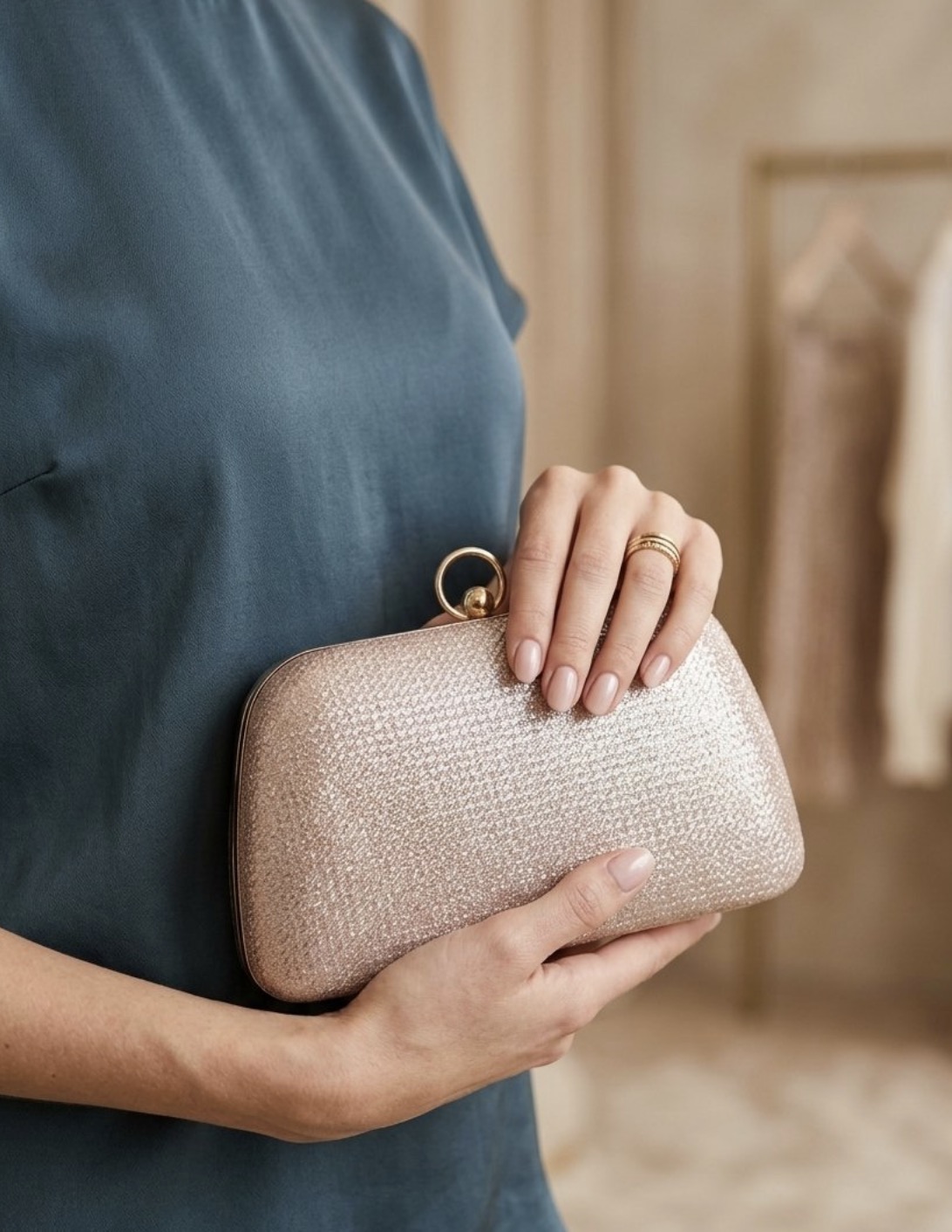 The Rose Gold Aurora Clutch