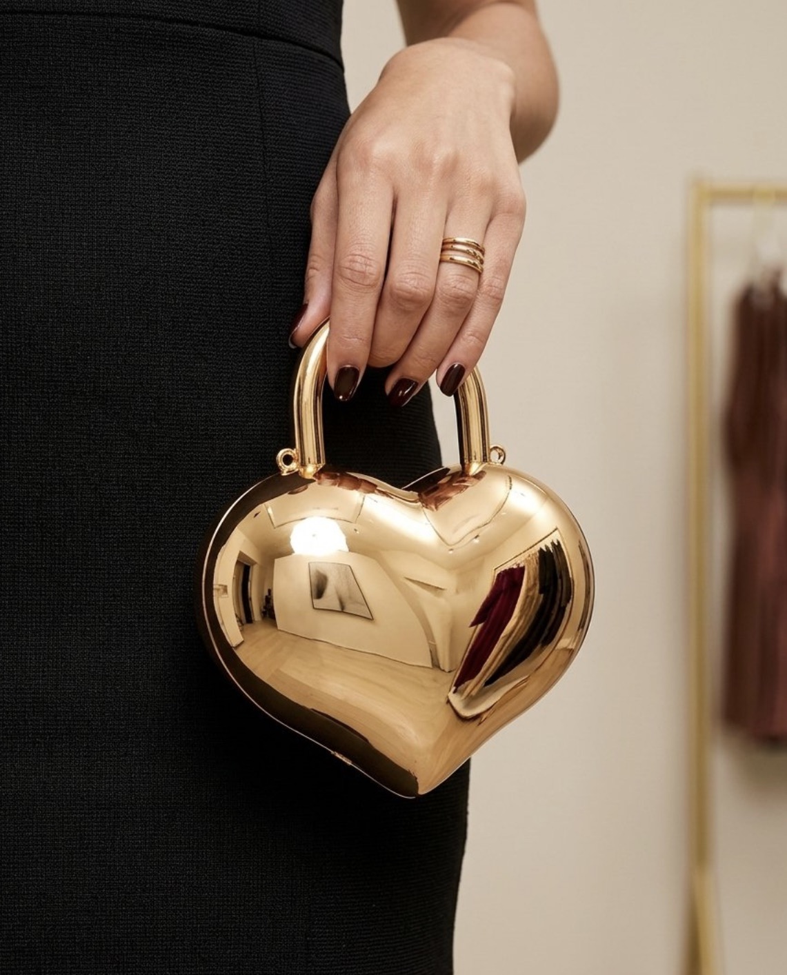 The Sterling Sculpted Heart Clutch - Image 4