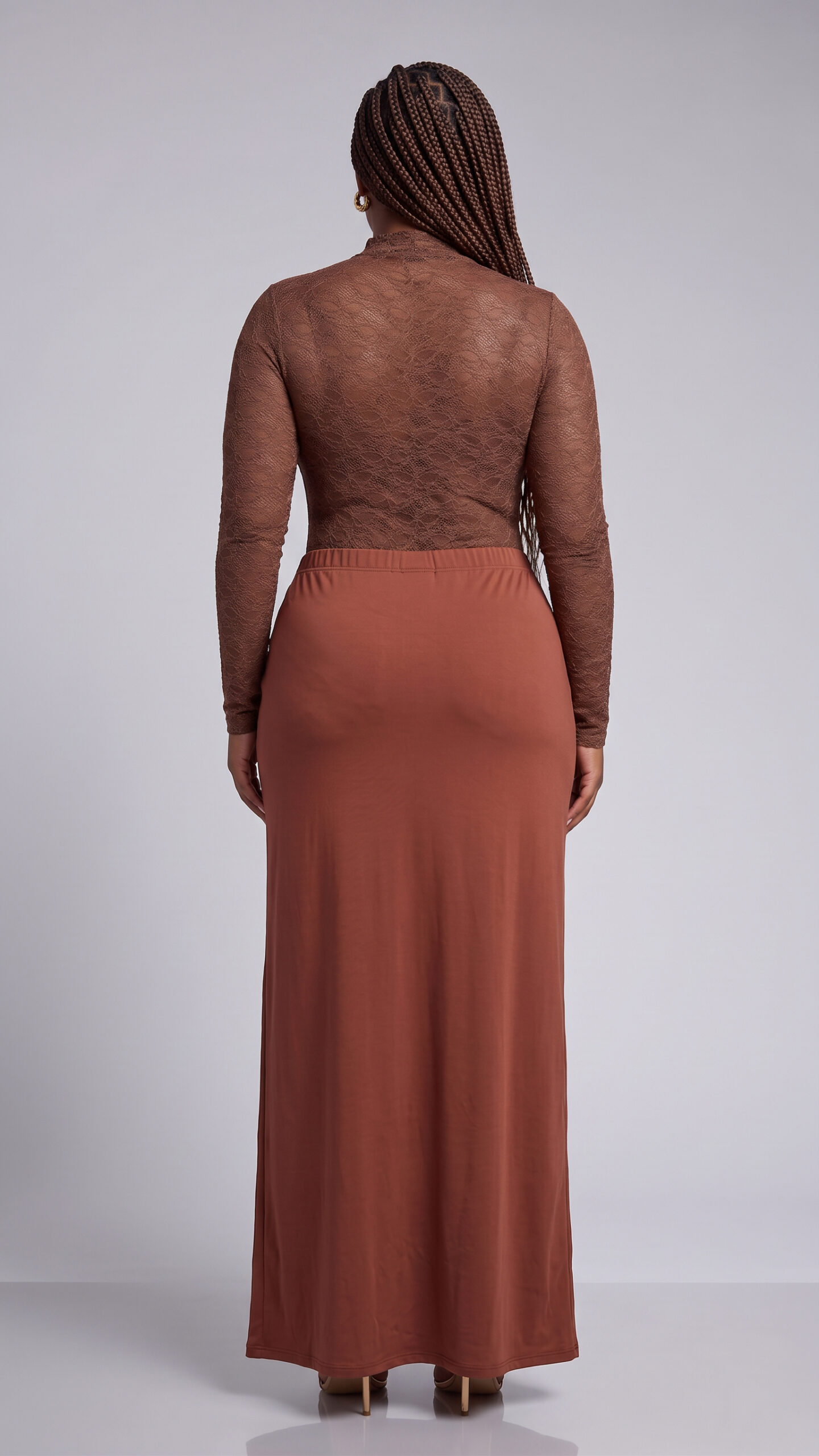 2 Piece Darcila Lace & Ruched O-Ring Maxi Set - Image 4