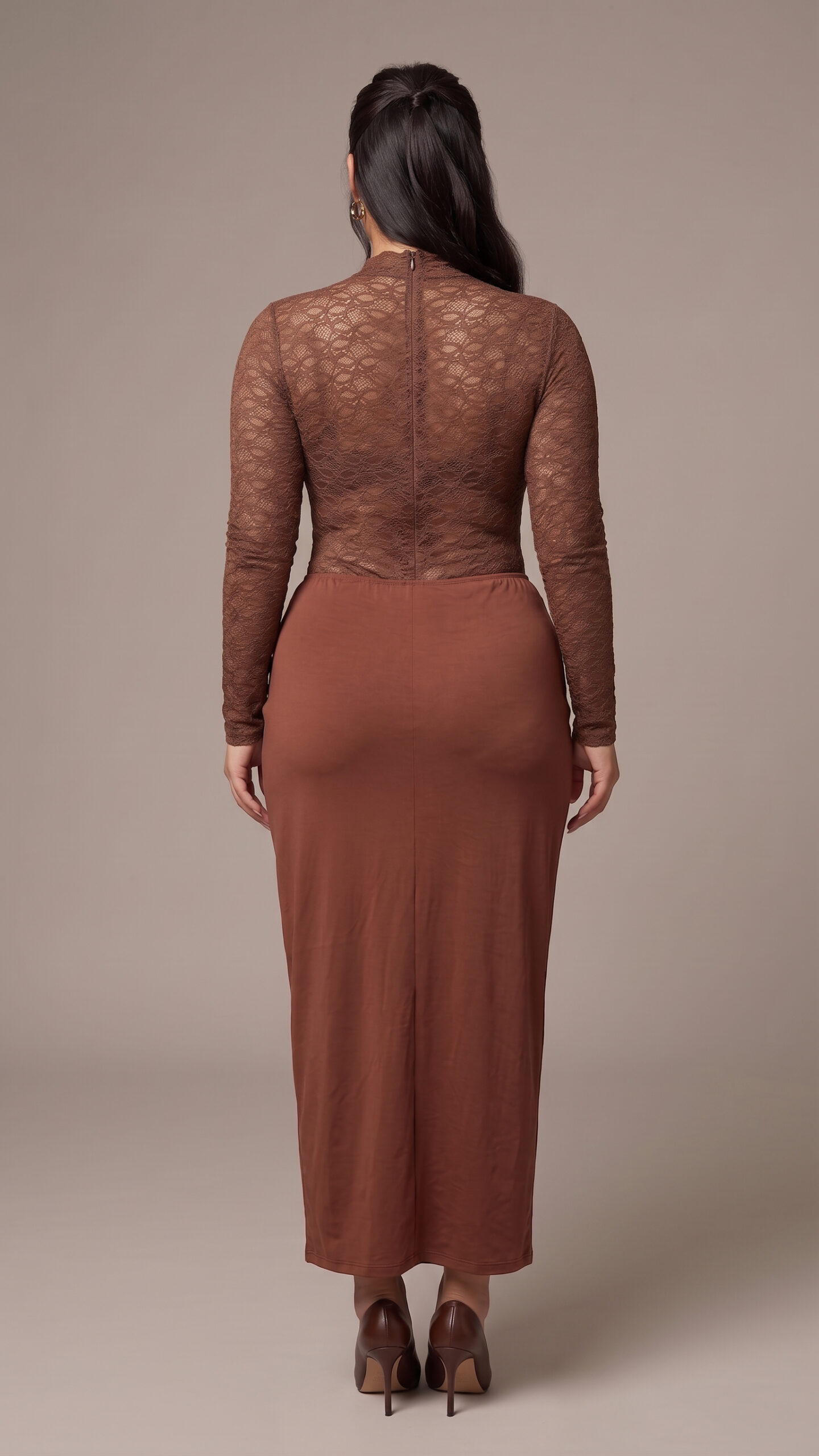 2 Piece Darcila Lace & Ruched O-Ring Maxi Set - Image 5