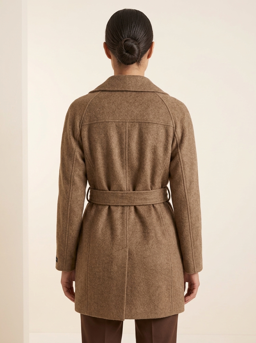The Sutton Cropped Suede Trench Coat - Image 2