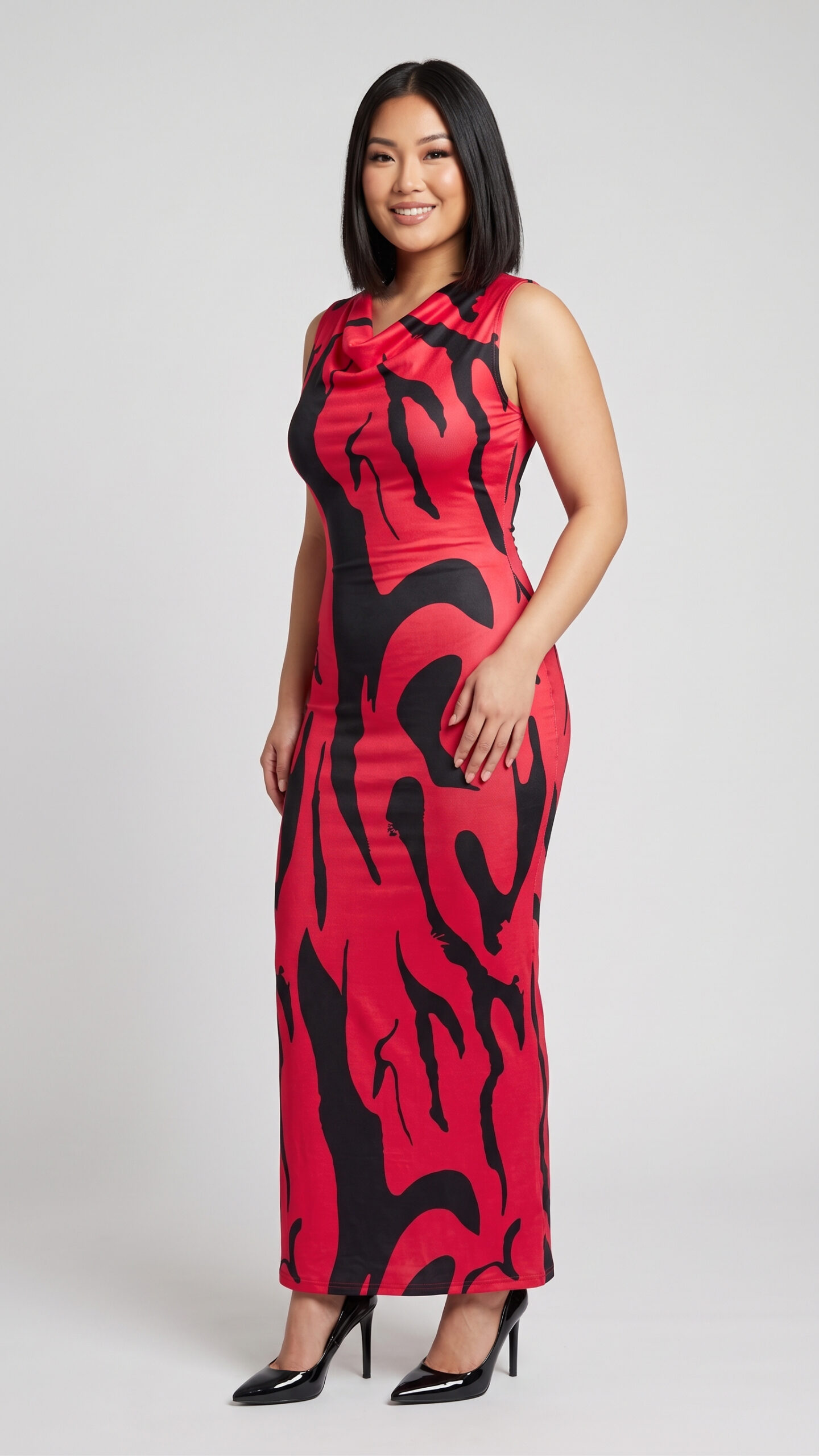 Flame Cowl-Neck Maxi Dress - Image 5