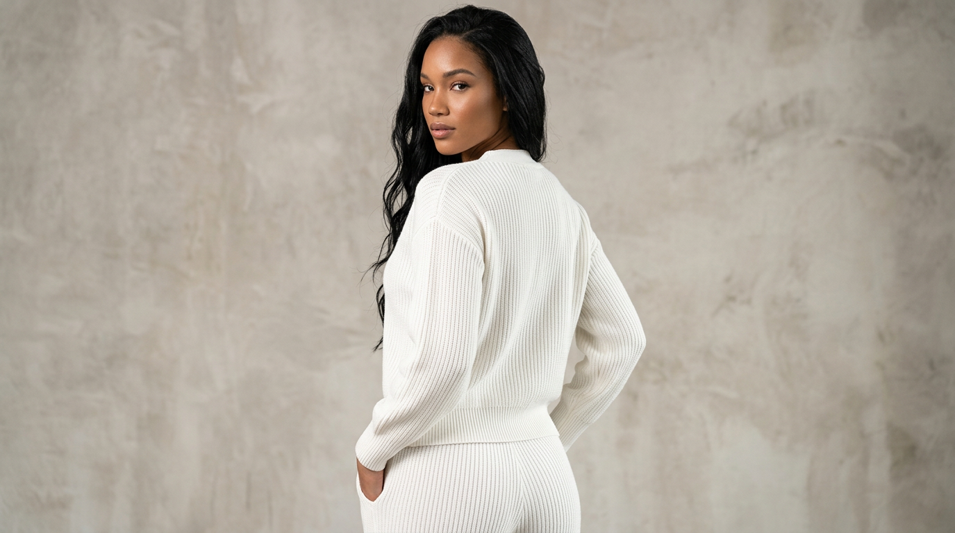 The Laurel Ribbed Cardigan & Wide-Leg Trouser Set - Image 7