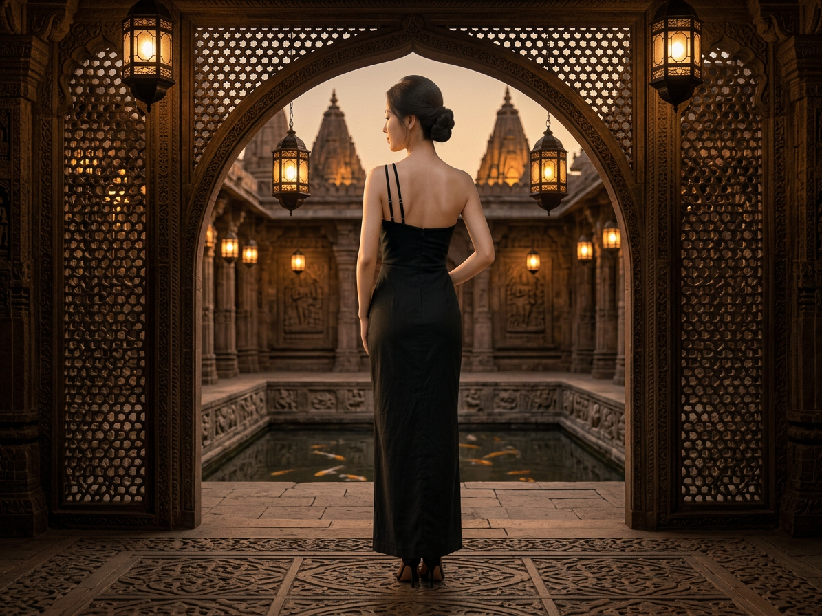 The One-Shoulder Draped Jersey Split Maxi - Image 7