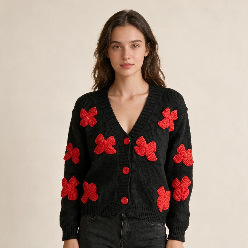 The Coquette Bow Knit Cardigan - Image 4