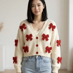 The Coquette Bow Knit Cardigan