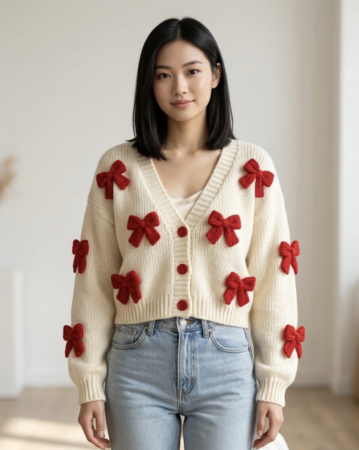 The Coquette Bow Knit Cardigan